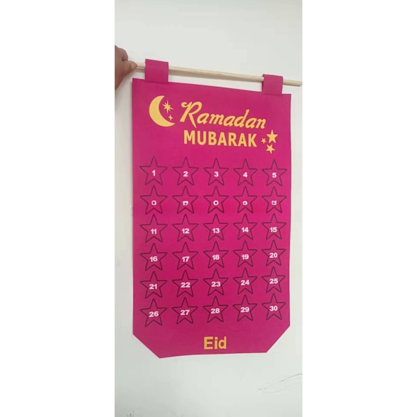 ramadan-kalenterin koristelu mubarak kareem sisustuskoristeet punainen