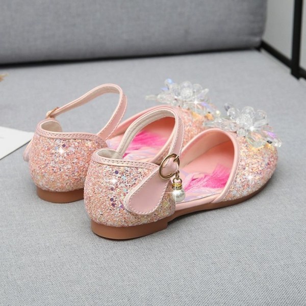 elsa prinsess skor barn flicka med paljetter rosa 16.5cm / size25