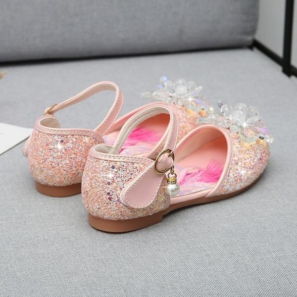 elsa prinsess skor barn flicka med paljetter rosa 17.5cm / size27