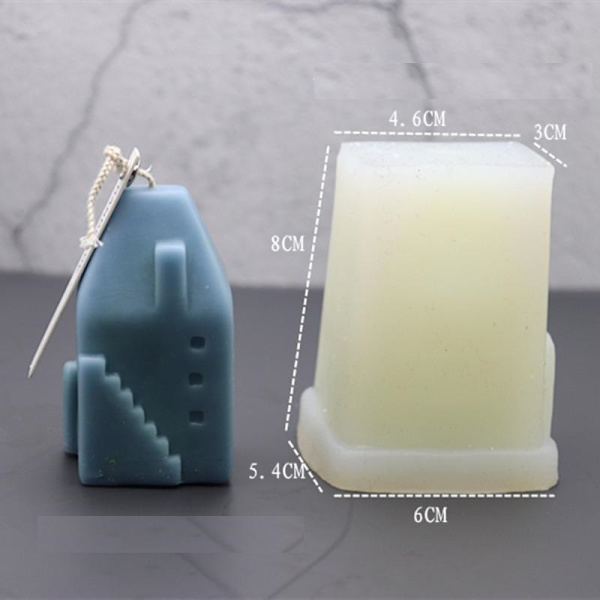 lysform lysforme DIY silikoneform lys 3D hus