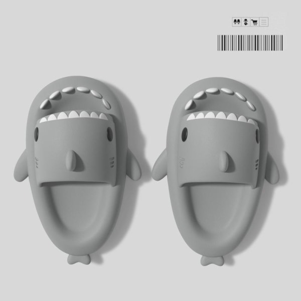 hjemmesko haj haj hjemmesko haj rutsjebaner børn hjemmesko grå 170 (indvendig 17 cm)