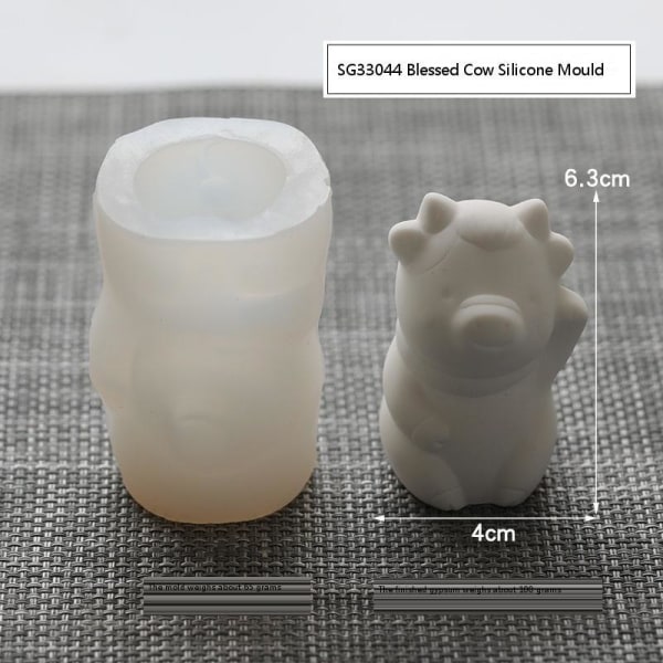 ljusformar ljus stearinljus DIY gjutformar i silikonform SG33044 Blessing Cow A