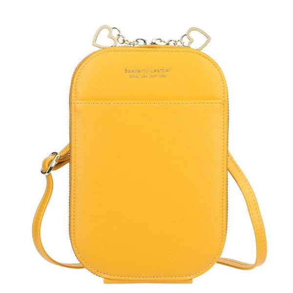 Baellerry Kvinder Skuldertasker Mode Crossbody Taske PU læder håndtasker gul 21 cm * 13 cm * 2,5 cm