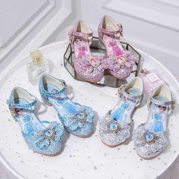 prinsesskor elsa skor barn festskor silverfärgad 16cm / size23