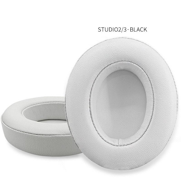 øreputer puter til Beats Studio 2.0 3.0 putesett hvitt lammeskinn