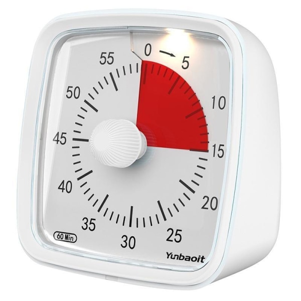 visuell timer barn 60min klassrum skola vit/röd