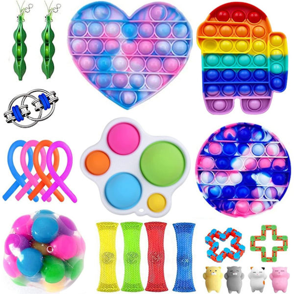 fidget toys pop it stressbollar fidget toys pack/set 22 st