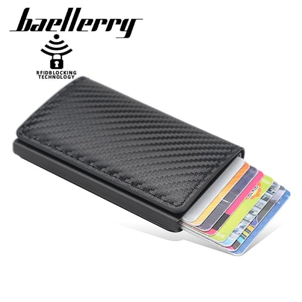 Baellerry Pung med Automatisk Popup-Funktion RFID-Blokering sort
