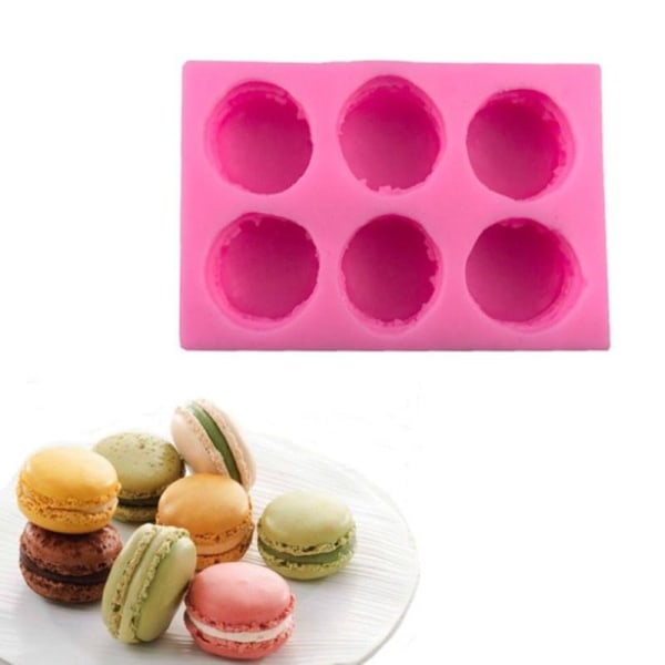 lysforme lys stearinlys gør-det-selv-forme i silikoneform 6 macarons