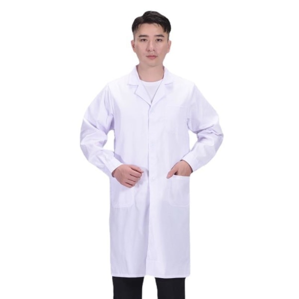Valkoinen laboratoriotakki Doctor Hospitalin vaatetehtaan kauneussalonki resori hihattomassa mallissa 1 xxxl