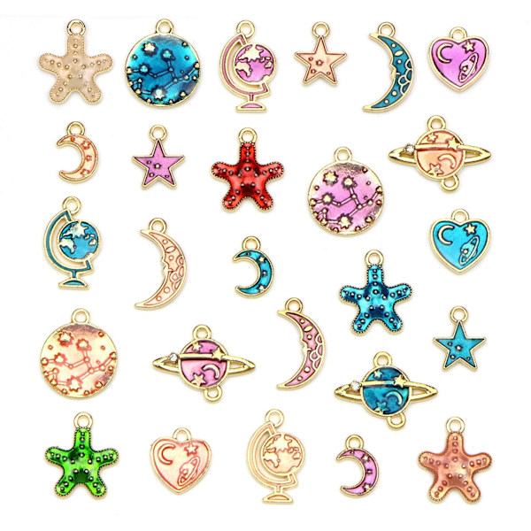 charms smykker øreringe diy pack 26 stk som på billedet