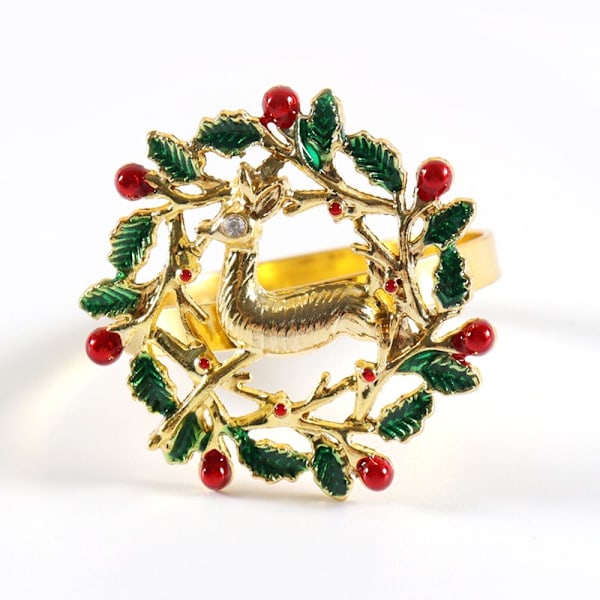Servietringe Juleferie Thanksgiving Julepynt Julepynt ca 6 stk / krans 2