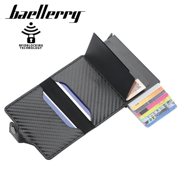 Baellerry RFID-blockerande smal plånbok för män med automatiska guld