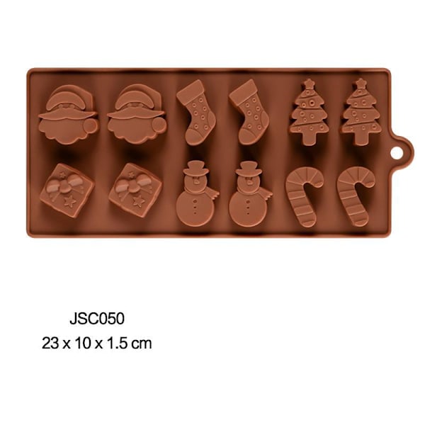 Silikon choklad mögel 24Shapes choklad bakning verktyg non-stick Brun JSC2556