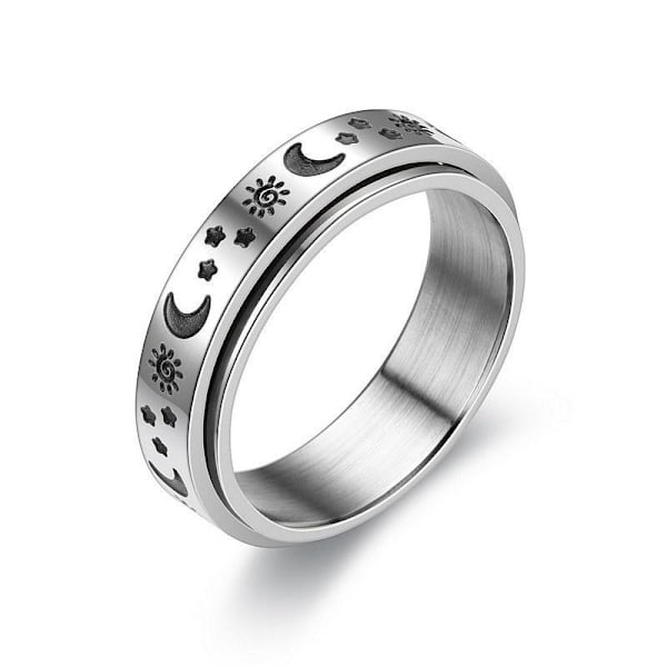 antistress spinner roterende fidget ring ringe størrelse 9/19 mm