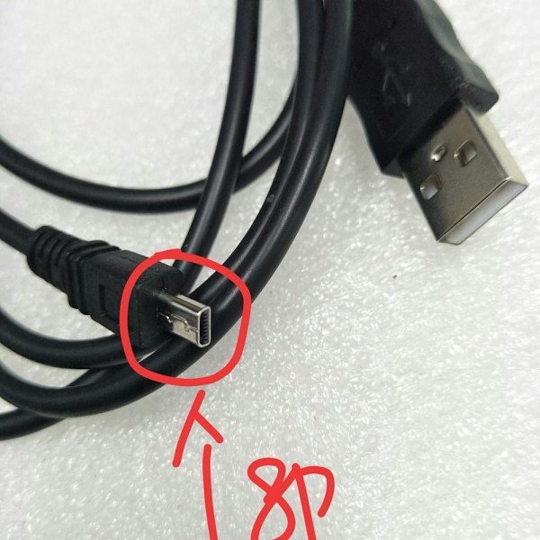 Nikon D7200 D7100 D3200 D5200 D5100 V1 Kamera USB Datakabel 8P-U UC-E6 USB Svart 1 meter med magnetring