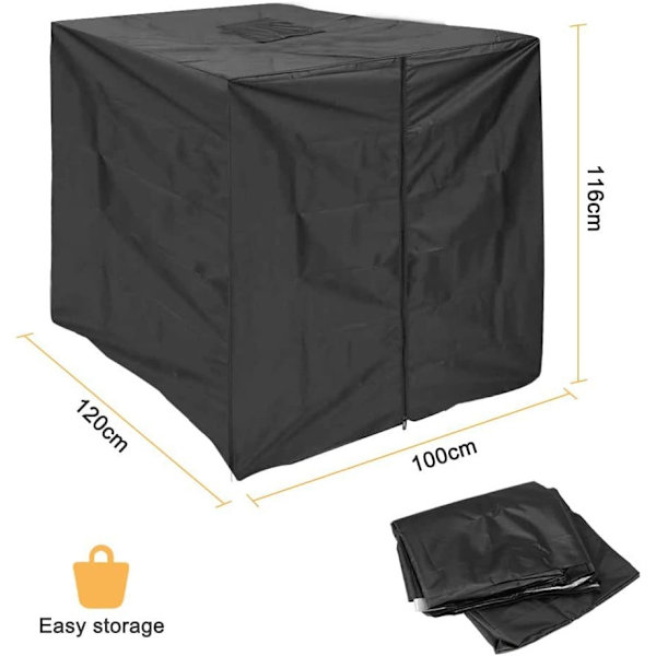 IBC tank cover / IBC överdrag med dragkedja 120*100*116cm grön