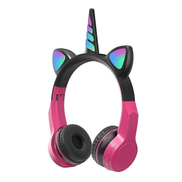 kattöron headset sladdlösa katt bluetooth hörlurar svart