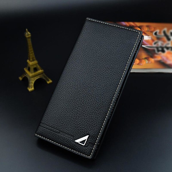 Baellerry Herr Business Design Korthållare Plånböcker PU Läder V Svart 18.5cm*9cm*1.8cm