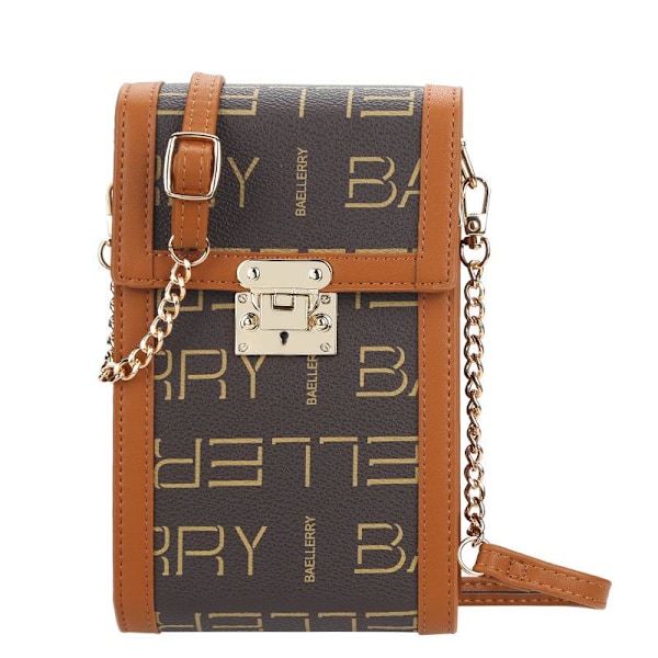 Baellerry Kvinnor Crossbody väskor Metal Chain läder axelväska h Som på bilden 4 19cm*11cm*4cm