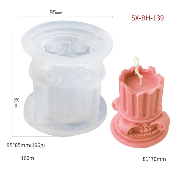kynttilämuotit kynttilän muotit tee itse silikonimuottikynttilä SX-BH-139