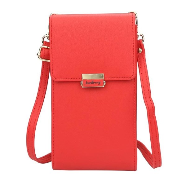 mobilväska axelrem plånbok för mobil iphone röd