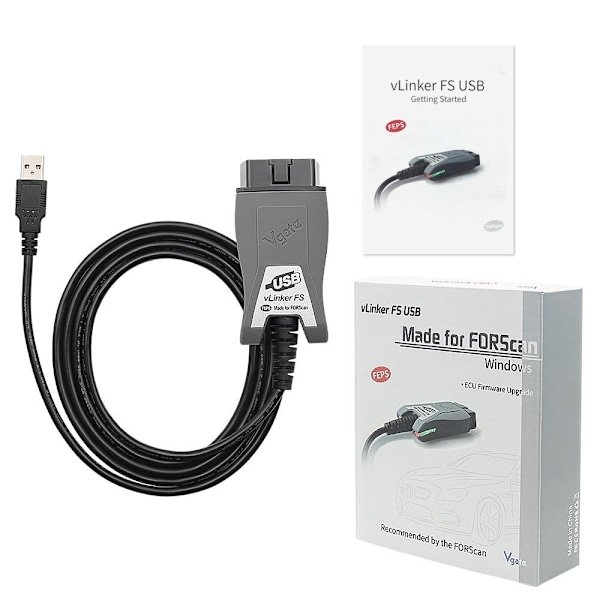Universal vLinker FS OBD2-scanner med ForScan-support - USB-forbindelse som på billedet