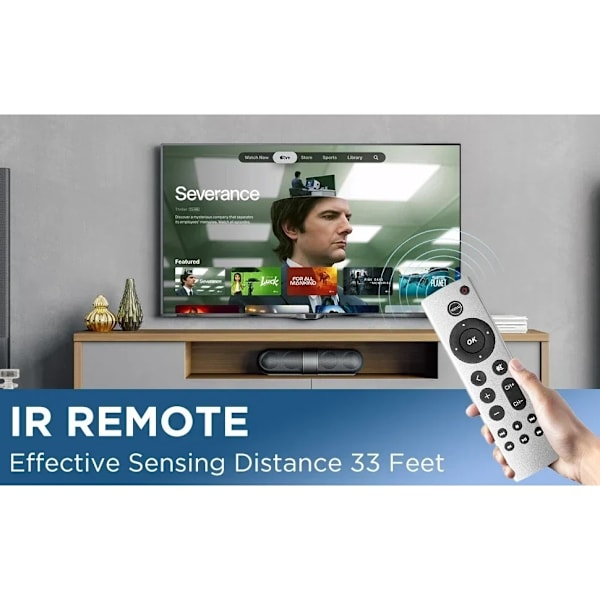 Fjärrkontroll passar för Apple TV 4K/ Gen 1 2 3 4/ HD A2843 A273 silver