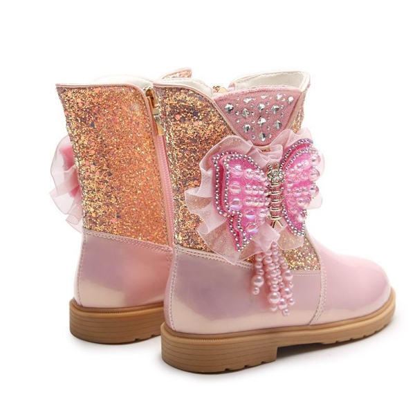 elsa prinsess skor barn flicka med paljetter rosa 20.3cm / size31