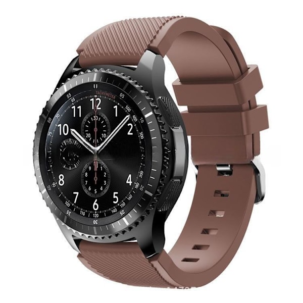 armband silikon Samsung Gear S3 Frontier watch4 22mm kaffe