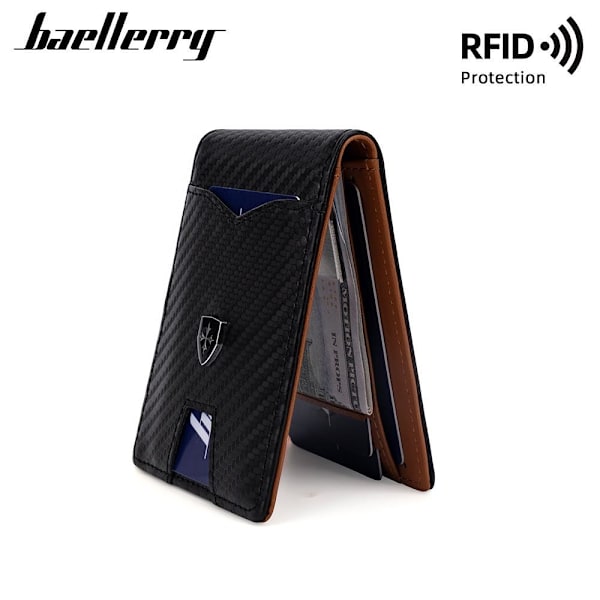 Baellerry Minimalistisk RFID-blokerende slank pung til mænd sort
