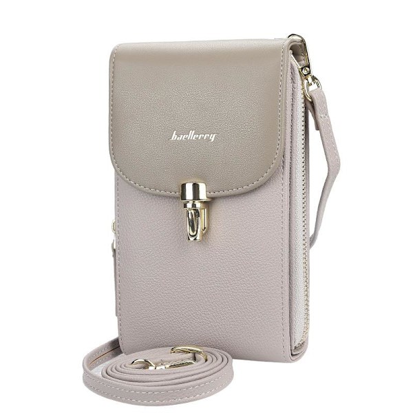 Baellerry Women Crossbody Bag Kytkin nahka korttikotelo Puhelin vaaleanpunainen 18,5 cm * 10 cm * 5 cm