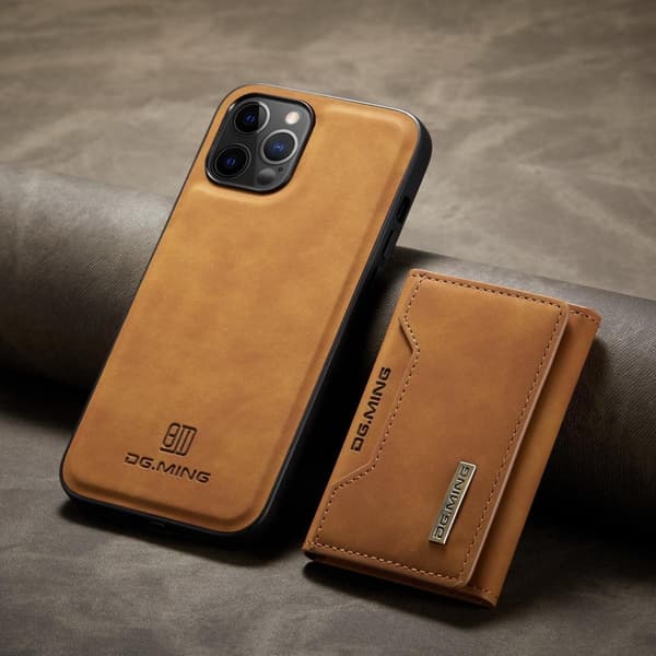 (For iPhone 16 Pro Max) DG.MING M2-serien Avtakbart Lærfutteral grønn