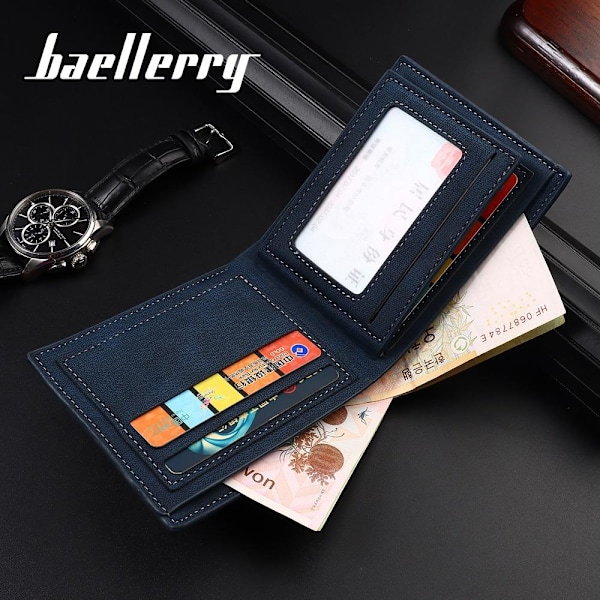 Baellerry Slim Bifold-tegnebog til mænd med flere kortspor og kaffe