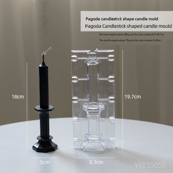 ljusformar ljus stearinljus DIY gjutformar i silikonform YKE55056 pagodform