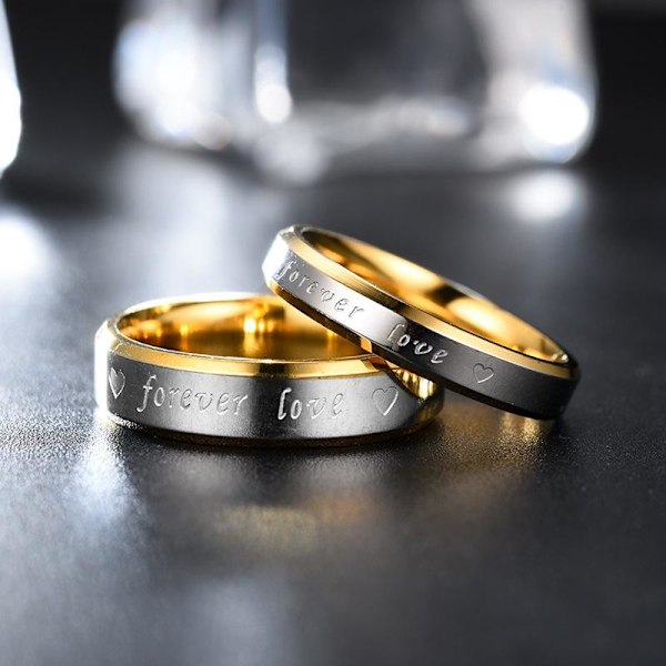 Love Forever Beveled Gold Parrings - Ainutlaatuiset Ikuisuusrenkaat hänelle naiset 4mm Nro 7