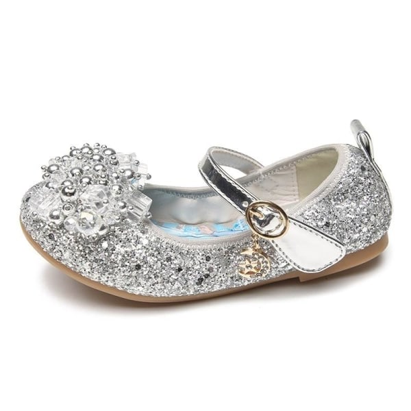 prinsesskor elsa skor barn festskor blå 15cm / size23