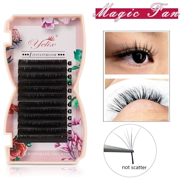 Eleganta Yelix Premium Fransar/fransförlängning/lashes Pack 0.03C 13mm