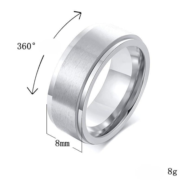 Roterande parring Mode Dekompression Mattpolerad Love Infinity B 8mm svart matt rotation nr 8