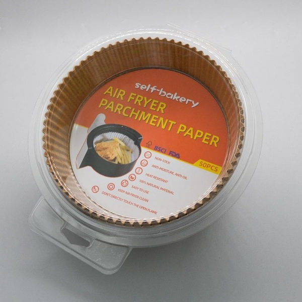 airfryer papper engångs airfrypapper tillbehör 16/20cm brun rund 16cm 100st