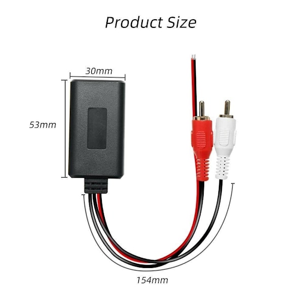 Bluetooth RCA bil AUX bilstereo adapter