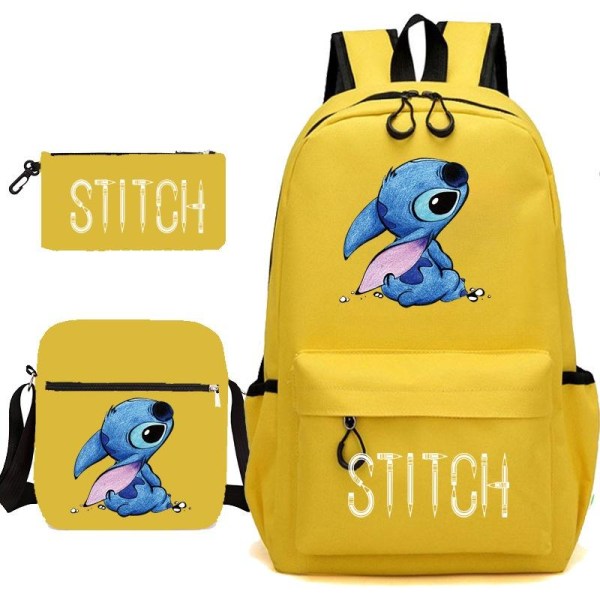 stitch ryggsäck pennfodral axelremsväskor pack (3st) gul 4