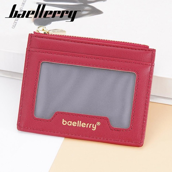 Baellerry Slim Card Holder Minimalistisk pung til kvinder til brun