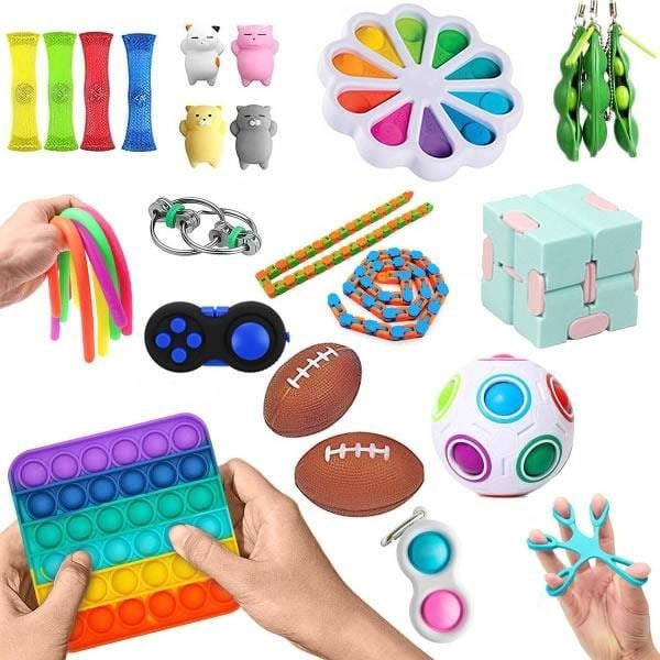 fidget toys pop it stressbollar fidget toys pack/set 27 st