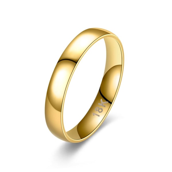 Graverad bollelegans: 18k guld &amp; sterling silver lyxring för 4mm guld 18k nr 10