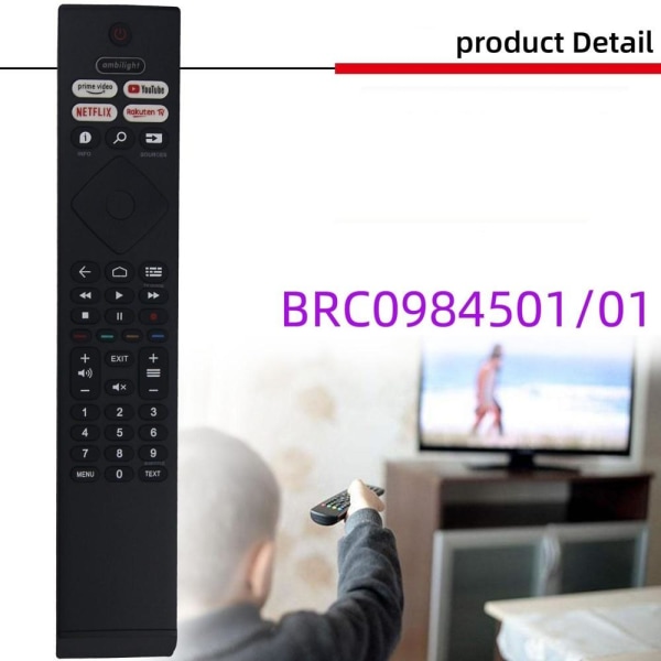 fjärrkontroll ersättning remote för Philips BRC0984502/01 BRC098 BRC0984501/01