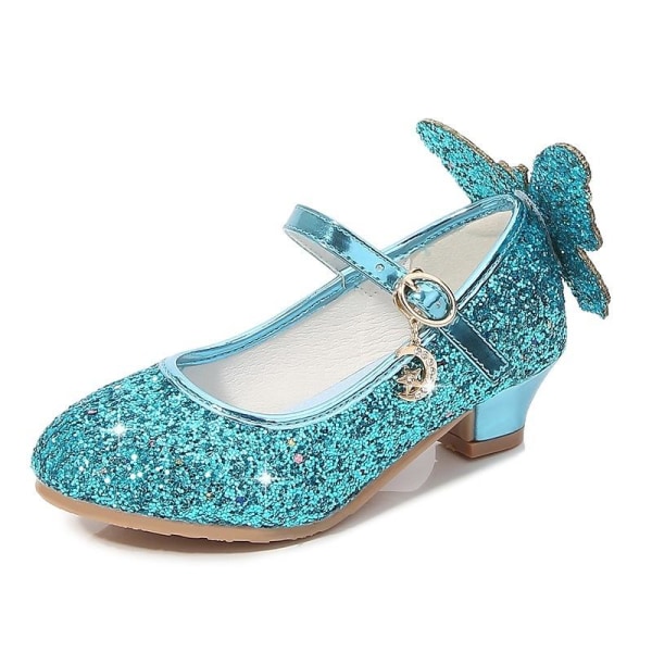 prinsesskor elsa skor barn festskor blå 18.5cm / size29