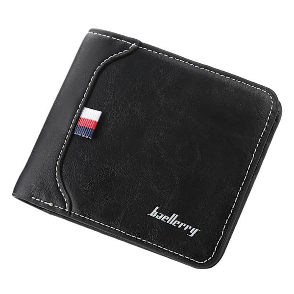 Baellerry miesten muoti Bifold lompakko PU-nahkainen korttikotelo lompakko f tummaa kahvia 12 cm * 10 cm * 2 cm