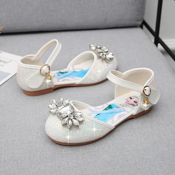 prinsessa elsa skor barn festskor flicka silverfärgad 17.5cm / size27