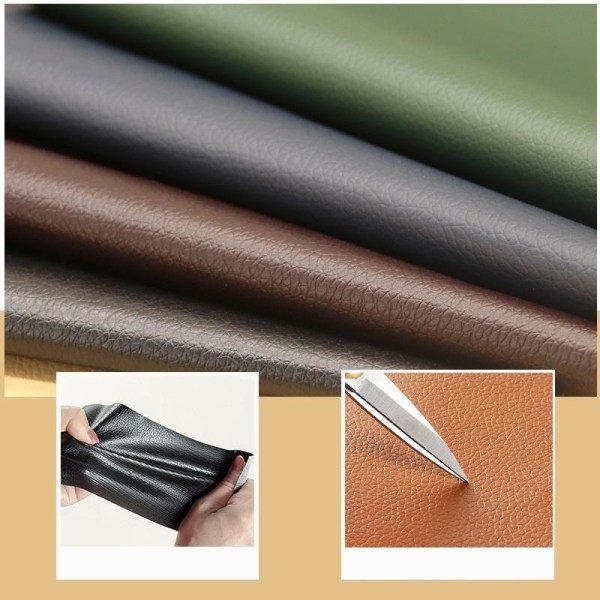 læder reparation selvklæbende læder læder reparation fix mørkebrun 50*68 cm 1 stk